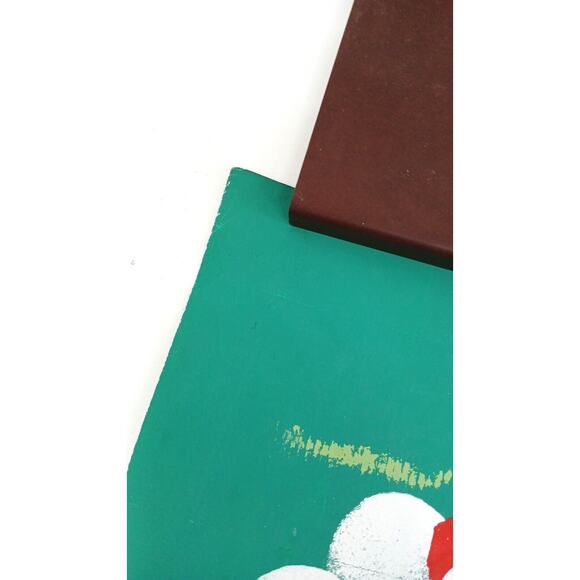 VTG Chinese Folk Art Farmer White Chicken Painting 21 1/2" x 15 1/4" Farm Decor - Picture 11 of 16